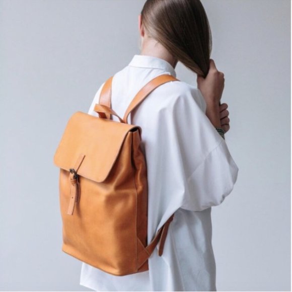 NEW! Le Bas Leather Backpack - Tan main image 6